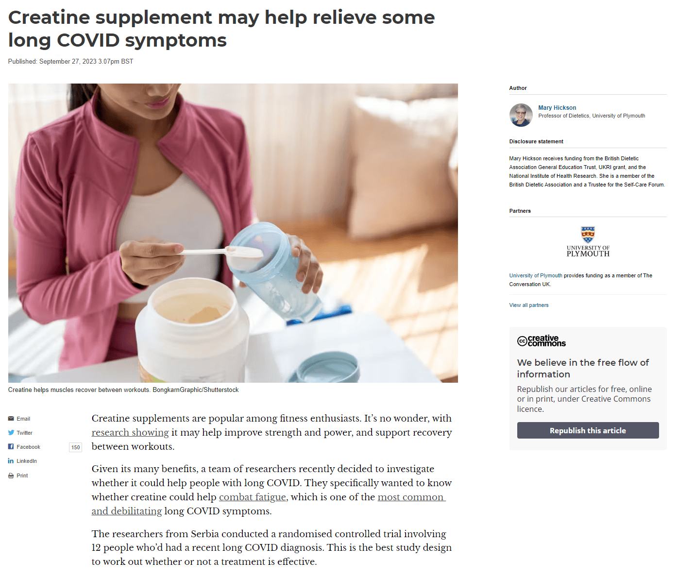 Creatine supplement may help relieve some long COVID symptoms 1 image 8